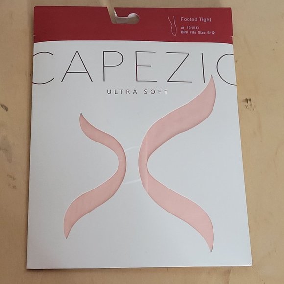 Capezio Footed Tights 1915 C BPK Size 8 12 Pink Sealed Package Unused - Picture 1 of 8